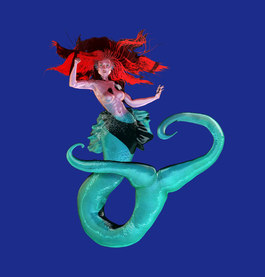 modelado de sirena en 3D